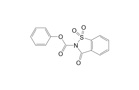 1,2-Benzisothiazole-2(3H)-carboxylic acid, 3-oxo-, phenyl ester, 1,1-dioxide