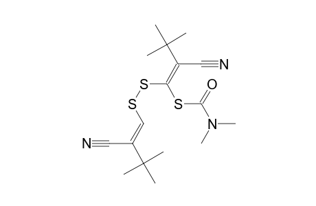 Carbamothioic acid, dimethyl-, S-[2-cyano-1-[(2-cyano-3,3-dimethyl-1-butenyl)dithio]-3,3-dimethyl-1- butenyl]ester