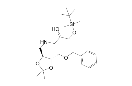 1-{[5'-(Benzyloxymethyl)-2',2'-dimethyl-1',3'-dioxolan-4'-yl]methyl]amino}-3-[(t-butyldimethylsilyl)oxy]propan-2-ol