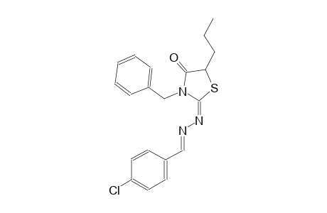 4-chlorobenzaldehyde [(2E)-3-benzyl-4-oxo-5-propyl-1,3-thiazolidin-2-ylidene]hydrazone