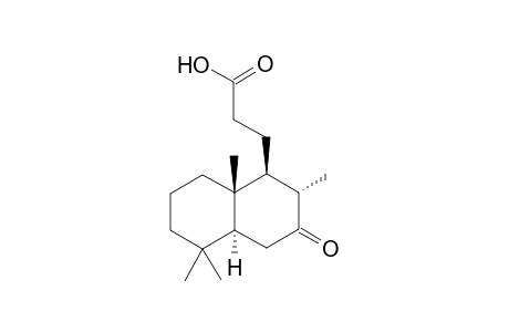 4,4,8,9a-Tetramethyl-9-[2'-(hydroxycarbonyl)ethyl]-perhydronaphthalen-7-one