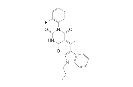 (5E)-1-(2-fluorophenyl)-5-[(1-propyl-1H-indol-3-yl)methylene]-2,4,6(1H,3H,5H)-pyrimidinetrione