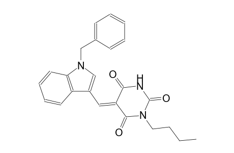 2,4,6(1H,3H,5H)-pyrimidinetrione, 1-butyl-5-[[1-(phenylmethyl)-1H-indol-3-yl]methylene]-, (5E)-