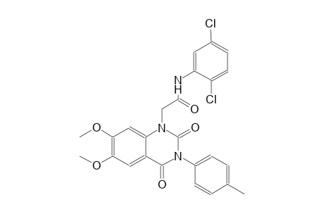 N-(2,5-dichlorophenyl)-2-(6,7-dimethoxy-3-(4-methylphenyl)-2,4-dioxo-3,4-dihydro-1(2H)-quinazolinyl)acetamide