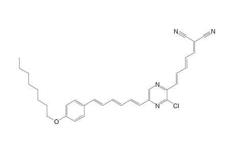 (3E,5E)-1,1-Dicyano-6-[3-chloro-5-[(1E,3E,5E)-6-(p-octyloxyphenyl)-hexa-1,3,5-trienyl]pyrazin-2-yl]-hexa-1,3,5-triene