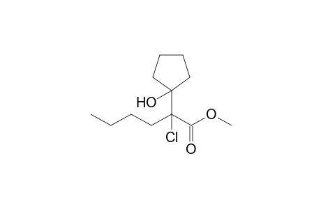 2-Chloro-2-(1-hydroxycyclopentyl)hexanoic acid methyl ester