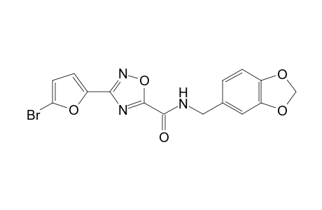 1,2,4-Oxadiazole-5-carboxamide, N-(1,3-benzodioxol-5-ylmethyl)-3-(5-bromo-2-furanyl)-