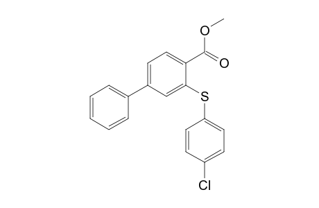 Methyl 3-(4-chlorophenylsulfanyl)biphenyl-4-carboxylate