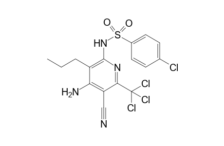 N-(4-Amino-5-cyano-3-propyl-6-(trichloromethyl)pyridin-2-yl)-4-chlorobenzenesulfonamide