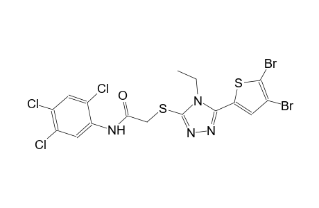 2-{[5-(4,5-dibromo-2-thienyl)-4-ethyl-4H-1,2,4-triazol-3-yl]sulfanyl}-N-(2,4,5-trichlorophenyl)acetamide