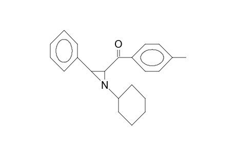 Methanone, (1-cyclohexyl-3-phenyl-2-aziridinyl)(4-methylphenyl)-, trans-