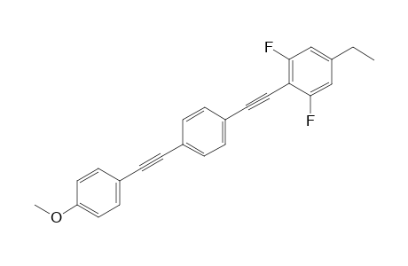 5-ethyl-1,3-difluoro-2-((4-((4-methoxyphenyl)ethynyl)phenyl)ethynyl)benzene