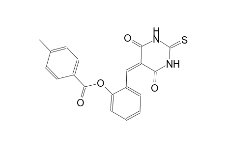 2-[(4,6-dioxo-2-thioxotetrahydro-5(2H)-pyrimidinylidene)methyl]phenyl 4-methylbenzoate