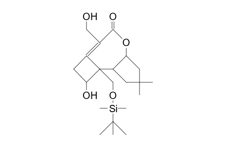 1-([T-Butyl-dimethyl]-siloxy-methyl)-12b-hydroxy-9-hydroxymethyl-4,4-dimethyl-7-oxa-tricyclo(7.2.0.0/2,6/)dodec-9-en-8-