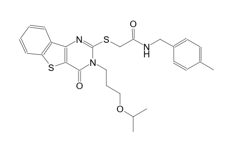 2-{[3-(3-isopropoxypropyl)-4-oxo-3,4-dihydro[1]benzothieno[3,2-d]pyrimidin-2-yl]sulfanyl}-N-(4-methylbenzyl)acetamide