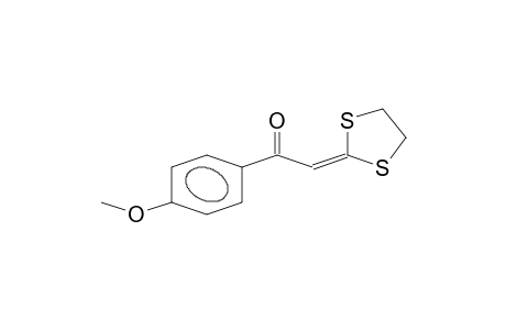 1-(4-Methoxy-phenyl)-2-(1,3-dithiolan-2-ylidene)-ethanone