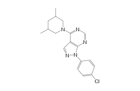1H-pyrazolo[3,4-d]pyrimidine, 1-(4-chlorophenyl)-4-(3,5-dimethyl-1-piperidinyl)-