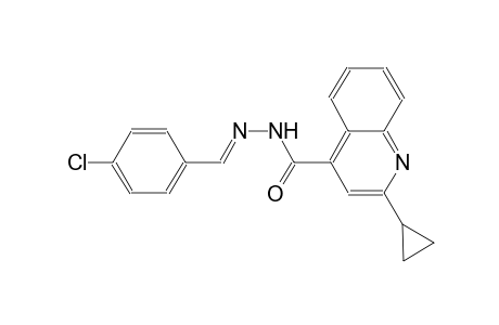 N'-[(E)-(4-chlorophenyl)methylidene]-2-cyclopropyl-4-quinolinecarbohydrazide