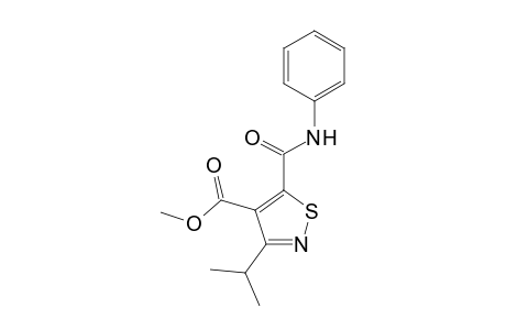 4-Isothiazolecarboxylic acid, 3-(1-methylethyl)-5-[(phenylamino)carbonyl]-, methyl ester