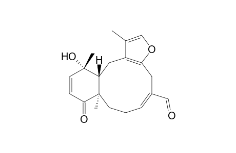 Benzo[4,5]cyclodeca[1,2-b]furan-5-carboxaldehyde, 4,7,8,8a,9,12,12a,13-octahydro-12-hydroxy-1,8a,12-trimethyl-9-oxo-, (5Z,8aR*,12S*,12aR*)-