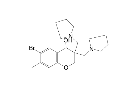 3,3-BIS[(1-PYRROLIDINYL)METHYL]-6-BROMO-7-METHYL-4-CHROMANOL
