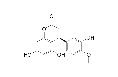 (4S)-5,7-dihydroxy-4-(3-hydroxy-4-methoxy-phenyl)chroman-2-one