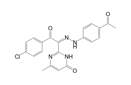 2-[N-(4-acetylyphenyl)-2-oxo-2-(4-chlorophenyl)ethanehydrazonoyl]-6-methyl-4(3H)-pyrimidinone