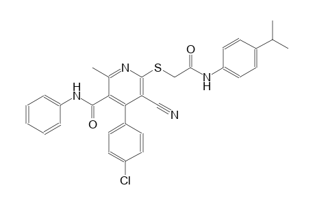 3-pyridinecarboxamide, 4-(4-chlorophenyl)-5-cyano-2-methyl-6-[[2-[[4-(1-methylethyl)phenyl]amino]-2-oxoethyl]thio]-N-phenyl-