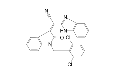 (2Z)-1H-benzimidazol-2-yl[1-(2,6-dichlorobenzyl)-2-oxo-1,2-dihydro-3H-indol-3-ylidene]ethanenitrile