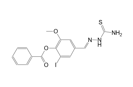 4-{(E)-[(aminocarbothioyl)hydrazono]methyl}-2-iodo-6-methoxyphenyl benzoate