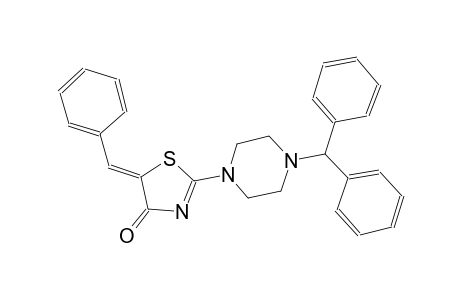 4(5H)-thiazolone, 2-[4-(diphenylmethyl)-1-piperazinyl]-5-(phenylmethylene)-, (5Z)-