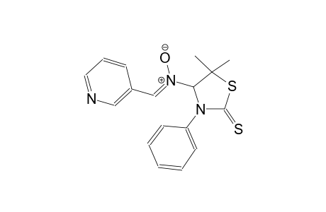 5,5-dimethyl-4-[(Z)-oxido(3-pyridinylmethylene)amino]-3-phenyl-1,3-thiazolidine-2-thione