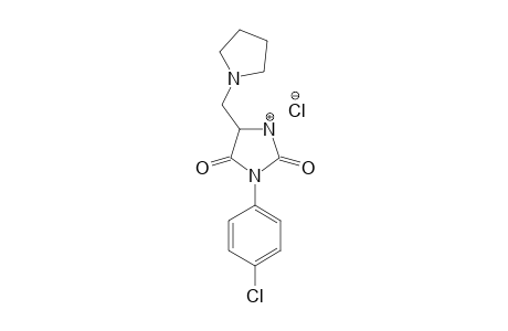 3-(4-CHLOROPHENYL)-5-(PYRROLIDIN-1-YLMETHYL)-HYDANTOIN-HYDROCHLORIDE