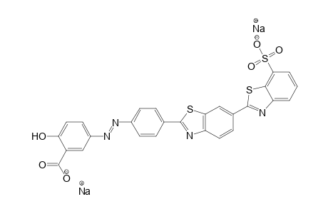 Disodium 2-hydroxy-5-{[4-(7-sulfonato-2,6'-bi-1,3-benzothiazol-2'-yl)phenyl]diazenyl}benzoate