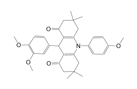 9-(3,4-dimethoxyphenyl)-10-(4-methoxyphenyl)-3,3,6,6-tetramethyl-3,4,6,7,9,10-hexahydro-1,8(2H,5H)-acridinedione