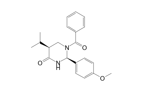 1-Benzoyl-(2S)-isopropyl-(5S)-(4-methoxyphenyl)perhydropyrimidin-4-one