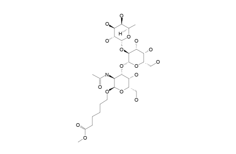 5-(METHOXYCARBONYL)-PENTYL-ALPHA-L-FUCOPYRANOSYL-(1->2)-BETA-D-GALACTOPYRANOSYL-(1->3)-2-ACETAMIDE-2-DEOXY-ALPHA-D-GALACTOPYRANOSIDE