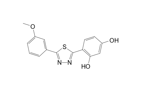 4-(5-(3-Methoxyphenyl)-1,3,4-thiadiazol-2-yl)benzene-1,3- diol