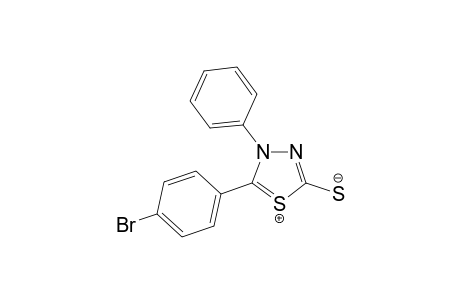 5-(p-BROMOPHENYL)-4-PHENYL-1,3,4-THIADIAZOLIDINE-2-THIOL, MESO-IONIC DIDEHYDRO DERIVATIVE