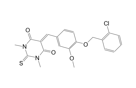 5-{4-[(2-chlorobenzyl)oxy]-3-methoxybenzylidene}-1,3-dimethyl-2-thioxodihydro-4,6(1H,5H)-pyrimidinedione