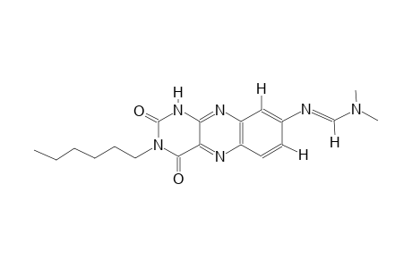 N'-(3-hexyl-2,4-dioxo-1,2,3,4-tetrahydrobenzo[g]pteridin-8-yl)-N,N-dimethylimidoformamide