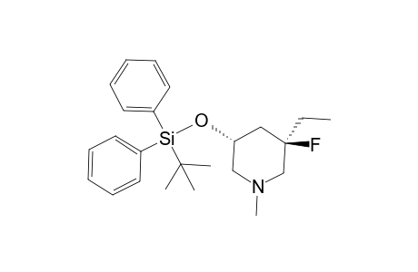 (3R,5R)-5-(tert-Butyl-diphenyl-silanyloxy)-3-ethyl-3-fluoro-1-methyl-piperidine