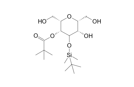 (2S,3R,4R,5S,6R)-4-(tert-butyldimethylsiloxy)-2,6-bishydroxymethyl-5-hydroxy-tetrahydropyran-3-yl)pivaloate