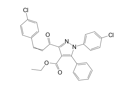 Ethyl 1-(4-chlorophenyl)-3-(3-(4-chlorophenyl)acryloyl)-5-phenyl-1H-pyrazole-4-carboxylate