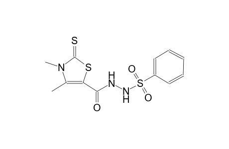 N'-[(3,4-dimethyl-2-thioxo-2,3-dihydro-1,3-thiazol-5-yl)carbonyl]benzenesulfonohydrazide