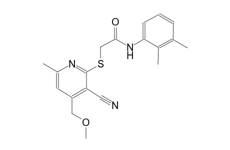 acetamide, 2-[[3-cyano-4-(methoxymethyl)-6-methyl-2-pyridinyl]thio]-N-(2,3-dimethylphenyl)-