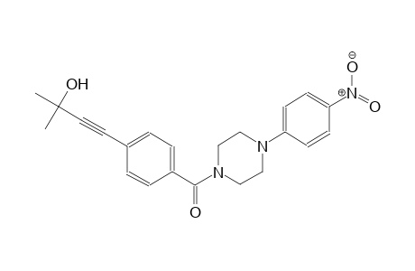2-methyl-4-(4-{[4-(4-nitrophenyl)-1-piperazinyl]carbonyl}phenyl)-3-butyn-2-ol