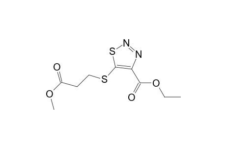 5-[(3-keto-3-methoxy-propyl)thio]thiadiazole-4-carboxylic acid ethyl ester