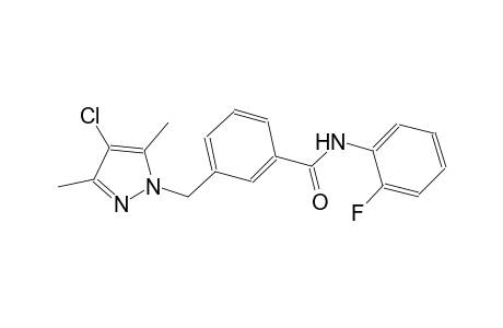 3-[(4-chloro-3,5-dimethyl-1H-pyrazol-1-yl)methyl]-N-(2-fluorophenyl)benzamide
