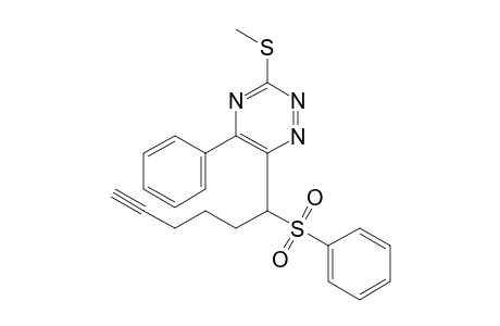 3-Methylsulfanyl-5-phenyl-6-[1-(phenylsulfonyl)hex-5-ynyl]-1,2,4-triazine